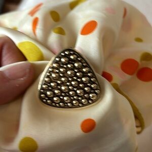 COPY - Vintage Jacques Pirrelli scarf and silver triangular scarf clip